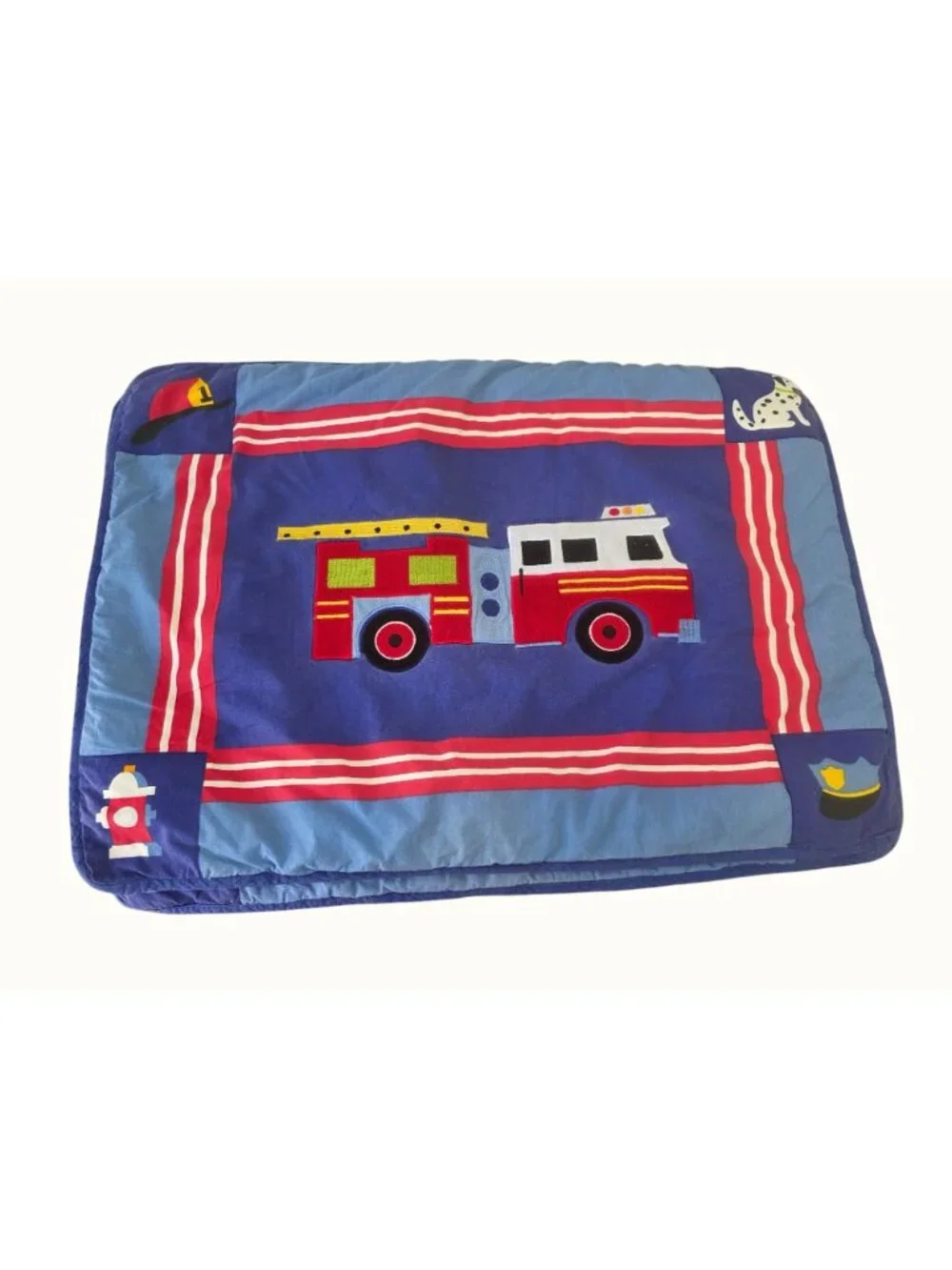 Fire Truck Dalmatian Kid Bedding Set 2 Shams + 2 Pillowcases Applique Cotton Y2K